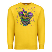 Lemon Mardi gras mask french bulldog Premium Sweatshirt - RanaPortraitStore