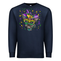 Navy Mardi gras mask french bulldog Premium Sweatshirt - RanaPortraitStore