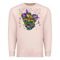 Pale Pink Mardi gras mask french bulldog Premium Sweatshirt - RanaPortraitStore