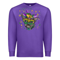 Purple Mardi gras mask french bulldog Premium Sweatshirt - RanaPortraitStore