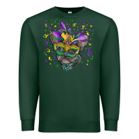 Sports Green Mardi gras mask french bulldog Premium Sweatshirt - RanaPortraitStore