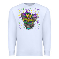 White Mardi gras mask french bulldog Premium Sweatshirt - RanaPortraitStore