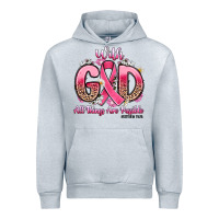 Heather Grey breast cancer with god all things are possible Urban Hoodie - Artiststas
