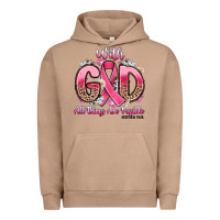 Pigment Burro breast cancer with god all things are possible Urban Hoodie - Artiststas