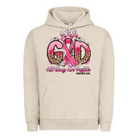 Pigment French Oak breast cancer with god all things are possible Urban Hoodie - Artiststas