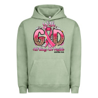 Pigment Oil Green breast cancer with god all things are possible Urban Hoodie - Artiststas