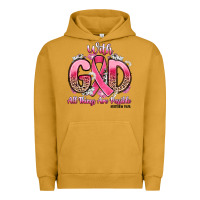 Pigment Peanut Butter breast cancer with god all things are possible Urban Hoodie - Artiststas
