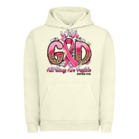 Pigment Pistachio breast cancer with god all things are possible Urban Hoodie - Artiststas