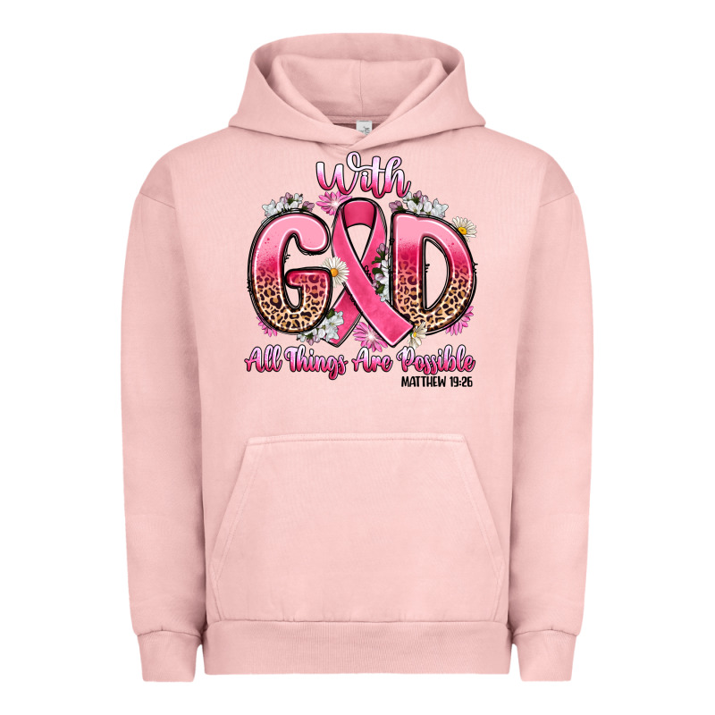 Breast Cancer With God All Things Are Possible Urban Hoodie by Artiststas | Teevron