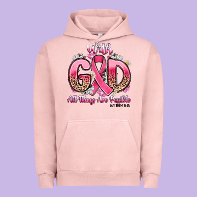 Breast Cancer With God All Things Are Possible Urban Hoodie Designed By Artiststas