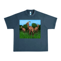 Midnight Navy parasaurolophus Urban Heavy Tee - Artiststas