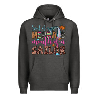 Charcoal Heather soul of a mermaid mouth of a sailor Premium Hoodie - JahusDesignShop