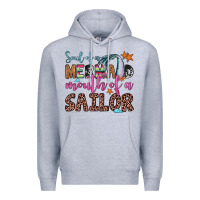 Heather Grey soul of a mermaid mouth of a sailor Premium Hoodie - JahusDesignShop