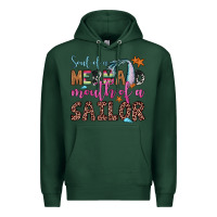 Sports Green soul of a mermaid mouth of a sailor Premium Hoodie - JahusDesignShop