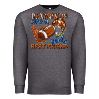 Charcoal Heather diamonds are a girls best friend football Premium Sweatshirt - texasbilliewilder