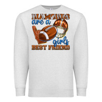Oatmeal Heather diamonds are a girls best friend football Premium Sweatshirt - texasbilliewilder