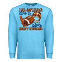 Ocean Blue diamonds are a girls best friend football Premium Sweatshirt - texasbilliewilder