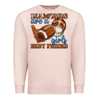 Pale Pink diamonds are a girls best friend football Premium Sweatshirt - texasbilliewilder