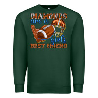 Diamonds Are A Girls Best Friend Football Premium Sweatshirt | Teevron