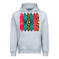 Heather Grey Colored Leopard and Wood Patterned Western Brush Strokes Urban Hoodie - Bettercallsaul
