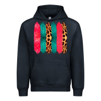 Navy Colored Leopard and Wood Patterned Western Brush Strokes Urban Hoodie - Bettercallsaul