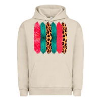 Pigment French Oak Colored Leopard and Wood Patterned Western Brush Strokes Urban Hoodie - Bettercallsaul