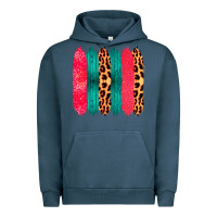 Pigment Midnight Navy Colored Leopard and Wood Patterned Western Brush Strokes Urban Hoodie - Bettercallsaul