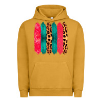 Pigment Peanut Butter Colored Leopard and Wood Patterned Western Brush Strokes Urban Hoodie - Bettercallsaul