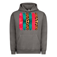 Pigment Tornado Colored Leopard and Wood Patterned Western Brush Strokes Urban Hoodie - Bettercallsaul