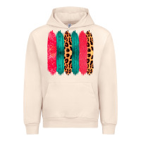 Sandshell Colored Leopard and Wood Patterned Western Brush Strokes Urban Hoodie - Bettercallsaul