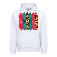 White Colored Leopard and Wood Patterned Western Brush Strokes Urban Hoodie - Bettercallsaul