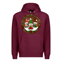 Burgundy christmas gnomies christmas ornament Premium Hoodie - BundleAndBundleShop