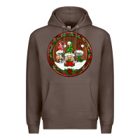 Coffee christmas gnomies christmas ornament Premium Hoodie - BundleAndBundleShop