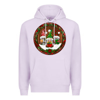 Lilac christmas gnomies christmas ornament Premium Hoodie - BundleAndBundleShop