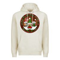 Oatmeal Heather christmas gnomies christmas ornament Premium Hoodie - BundleAndBundleShop
