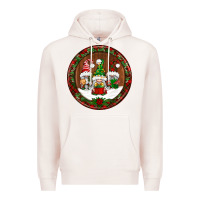 Pale Pink christmas gnomies christmas ornament Premium Hoodie - BundleAndBundleShop