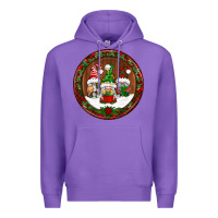Purple christmas gnomies christmas ornament Premium Hoodie - BundleAndBundleShop