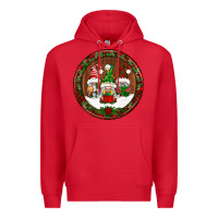 Red christmas gnomies christmas ornament Premium Hoodie - BundleAndBundleShop