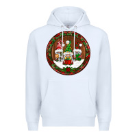 White christmas gnomies christmas ornament Premium Hoodie - BundleAndBundleShop