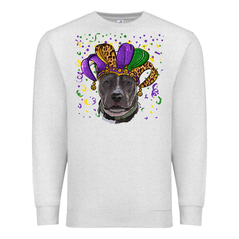 Mardi Gras Pitbull With Hat Premium Sweatshirt by RanaPortraitStore | Teevron