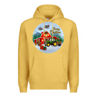 Antique Gold merry christmas small town christmas ornament Premium Hoodie - BundleAndBundleShop