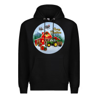 Black merry christmas small town christmas ornament Premium Hoodie - BundleAndBundleShop