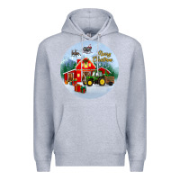 Heather Grey merry christmas small town christmas ornament Premium Hoodie - BundleAndBundleShop