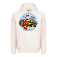 Pale Pink merry christmas small town christmas ornament Premium Hoodie - BundleAndBundleShop