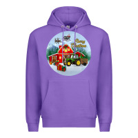 Purple merry christmas small town christmas ornament Premium Hoodie - BundleAndBundleShop