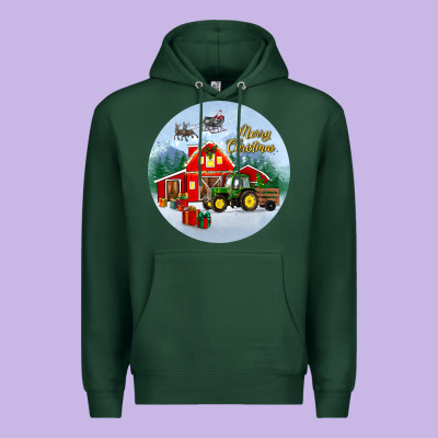 Merry Christmas Small Town Christmas Ornament Premium Hoodie Designed By Bundleandbundleshop