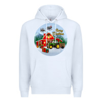 White merry christmas small town christmas ornament Premium Hoodie - BundleAndBundleShop