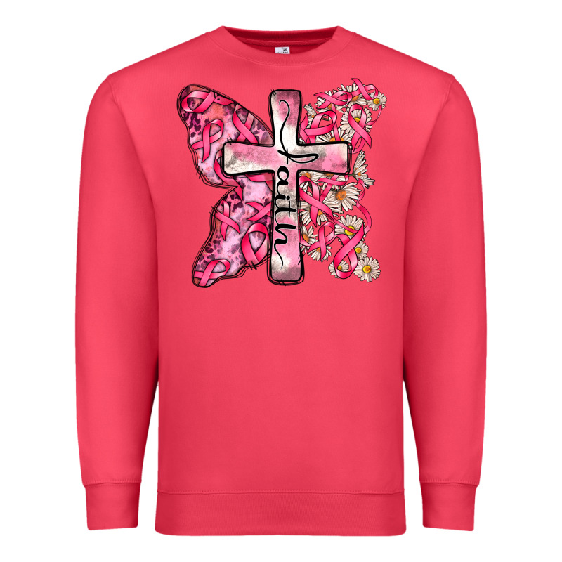 Faith Cancer Cross Premium Sweatshirt by Zillion Design Studio | Teevron
