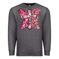 Charcoal Heather faith cancer cross Premium Sweatshirt - Zillion Design Studio