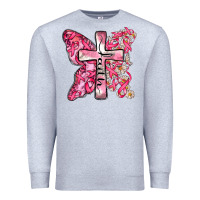 Heather Grey faith cancer cross Premium Sweatshirt - Zillion Design Studio